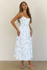 Starry Silence Midi Dress Blue