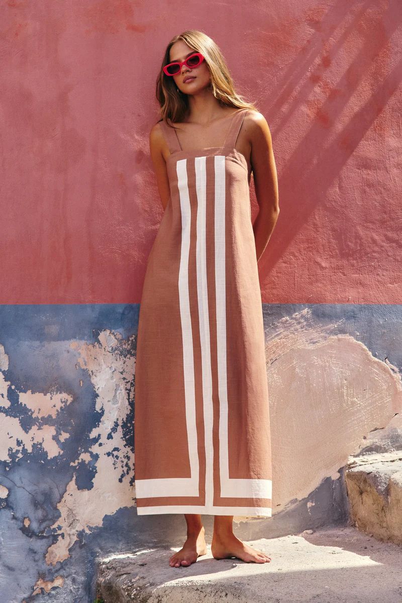 Sea Resort Colorblock Maxi Dress